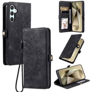 For Samsung Galaxy S24+ 5G Skin Feel Totem Embossed Leather Phone Case(Black)