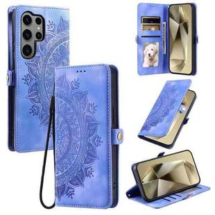 For Samsung Galaxy S22 Ultra 5G Skin Feel Totem Embossed Leather Phone Case(Purple)