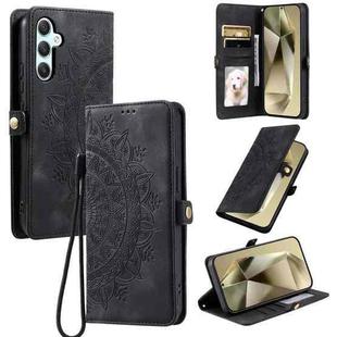 For Samsung Galaxy S25+ 5G Skin Feel Totem Embossed Leather Phone Case(Black)