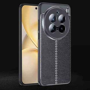 For vivo X200 Pro Litchi Texture Shockproof TPU Phone Case(Black)