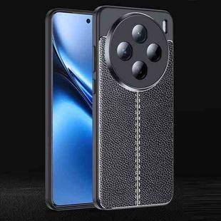 For vivo X200 Litchi Texture Shockproof TPU Phone Case(Black)