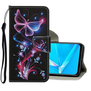 For OPPO A92 Colored Drawing Pattern Horizontal Flip Leather Case with Holder & Card Slots & Wallet(Color Butterfly)