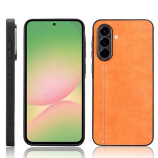 For Samsung Galaxy A56 5G Cow Pattern Sewing Back Cover Phone Case(Yellow)