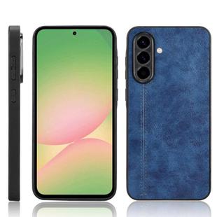 For Samsung Galaxy A56 5G Cow Pattern Sewing Back Cover Phone Case(Blue)