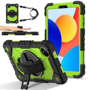 For Xiaomi Redmi Pad SE 8.7 Contrast Color Robot Silicone Hybrid PC Tablet Case(Black Yellow Green)