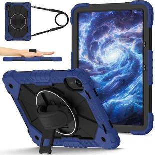 For Xiaomi Redmi Pad 2 11 2025 Contrast Color Robot Silicone Hybrid PC Tablet Case(Navy Black)