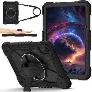 For Xiaomi Redmi Pad 2 11 2025 Contrast Color Robot Silicone Hybrid PC Tablet Case(Black)