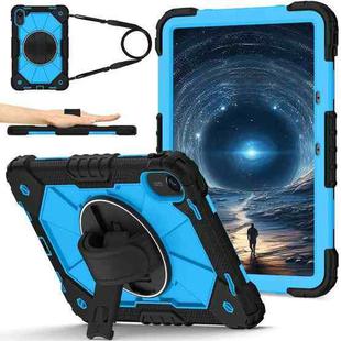 For Xiaomi Redmi Pad 2 11 2025 Contrast Color Robot Silicone Hybrid PC Tablet Case(Black Blue)