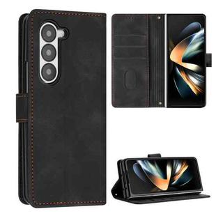 For Samsung Galaxy Z Fold7 Dream Triangle Leather Phone Case with Lanyard(Black)