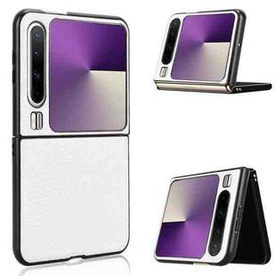 For Huawei Pura X Crocodile Texture Back Cover Phone Case(White)