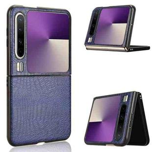 For Huawei Pura X Crocodile Texture Back Cover Phone Case(Blue)