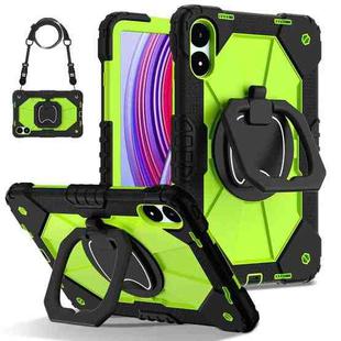 For Xiaomi Redmi Pad Pro 12.1 Contrast Color Robot Silicone Hybrid PC Tablet Case(Black Yellow Green)