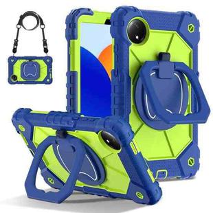 For Xiaomi Redmi Pad SE 8.7 Contrast Color Robot Silicone Hybrid PC Tablet Case(Navy Yellow Green)