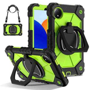 For Xiaomi Redmi Pad SE 8.7 Contrast Color Robot Silicone Hybrid PC Tablet Case(Black Yellow Green)