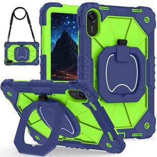 For Xiaomi Redmi Pad 2 11 2025 Contrast Color Robot Silicone Hybrid PC Tablet Case(Navy Yellow Green)