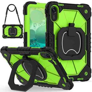 For Xiaomi Redmi Pad 2 11 2025 Contrast Color Robot Silicone Hybrid PC Tablet Case(Black Yellow Green)