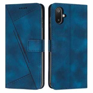 For Samsung Galaxy F06 / M06 5G Dream Triangle Leather Phone Case with Long  Lanyard(Blue)