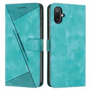 For Samsung Galaxy F06 / M06 5G Dream Triangle Leather Phone Case with Long  Lanyard(Green)