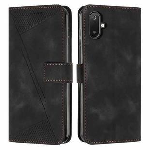 For Samsung Galaxy F06 / M06 5G Dream Triangle Leather Phone Case with Long  Lanyard(Black)