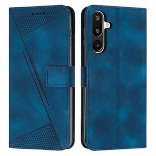 For Samsung Galaxy F16 / M16 5G Dream Triangle Leather Phone Case with Long  Lanyard(Blue)