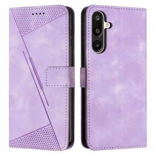 For Samsung Galaxy F16 / M16 5G Dream Triangle Leather Phone Case with Long  Lanyard(Purple)