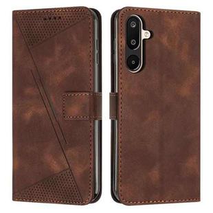 For Samsung Galaxy F16 / M16 5G Dream Triangle Leather Phone Case with Long  Lanyard(Brown)