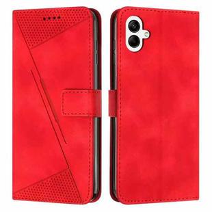 For Samsung Galaxy A07 4G Dream Triangle Leather Phone Case with Lanyard(Red)