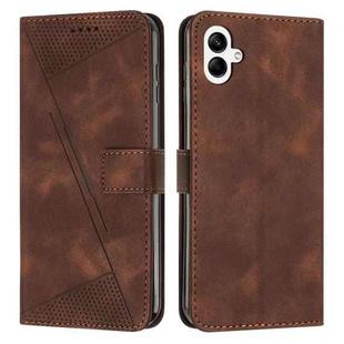 For Samsung Galaxy A07 4G Dream Triangle Leather Phone Case with Lanyard(Brown)