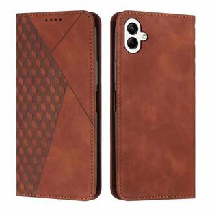 For Samsung Galaxy A07 4G Diamond Splicing Skin Feel Magnetic Leather Phone Case(Brown)