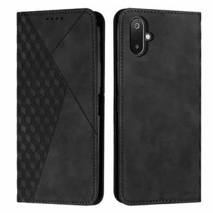 For Samsung Galaxy F06 5G / M06 5G Diamond Splicing Skin Feel Magnetic Leather Phone Case(Black)