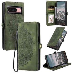 For Google Pixel 9 / 9 Pro Skin Feel Totem Embossed Leather Phone Case(Deep Green)