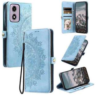 For Motorola Moto G24 / G04 Skin Feel Totem Embossed Leather Phone Case(Blue)