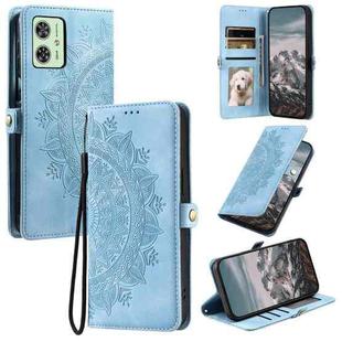 For Motorola Moto G54 Skin Feel Totem Embossed Leather Phone Case(Blue)