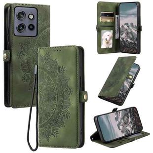 For Motorola Edge 50 Neo Skin Feel Totem Embossed Leather Phone Case(Deep Green)