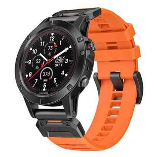 For Garmin Fenix 7 Fluororubber Quick Release Watch Band(Orange)