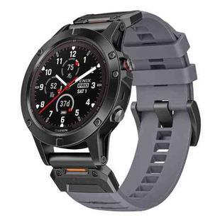 For Garmin Fenix 7 Fluororubber Quick Release Watch Band(Grey)