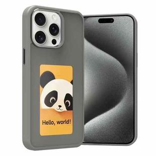 For iPhone 15 Pro Max Four-Color E-ink Screen NFC DIY Phone Case(Grey)