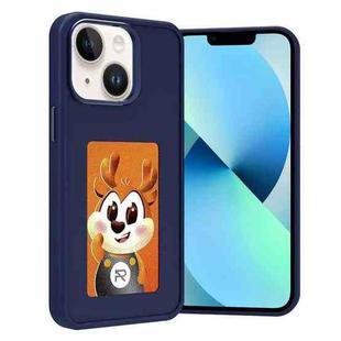 For iPhone 14 / 13 Four-Color E-ink Screen NFC DIY Phone Case(Blue)