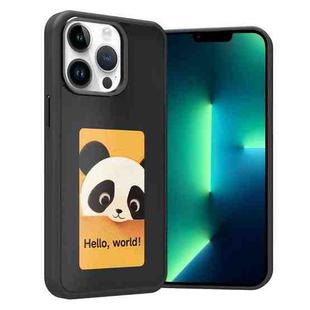 For iPhone 13 Pro Max Four-Color E-ink Screen NFC DIY Phone Case(Black)