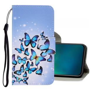 For Vivo V17 Pro 3D Colored Drawing Horizontal Flip PU Leather Case with Holder & Card Slots & Wallet(Multiple Butterflies)