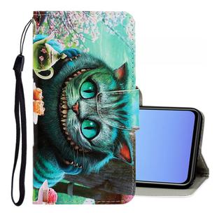 For Vivo V19 3D Colored Drawing Horizontal Flip PU Leather Case with Holder & Card Slots & Wallet(Green Eyes)