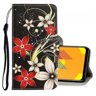 For Vivo Y11 (2019) 3D Colored Drawing Horizontal Flip PU Leather Case with Holder & Card Slots & Wallet(Red Flower)