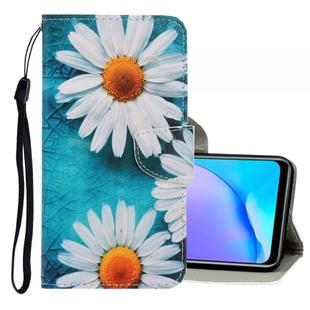 For Vivo Y17 / Y12 / Y15 3D Colored Drawing Horizontal Flip PU Leather Case with Holder & Card Slots & Wallet(Chrysanthemum)
