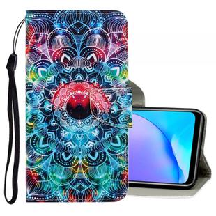 For Vivo Y17 / Y12 / Y15 3D Colored Drawing Horizontal Flip PU Leather Case with Holder & Card Slots & Wallet(Mandala)