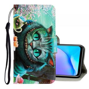 For Vivo Y17 / Y12 / Y15 3D Colored Drawing Horizontal Flip PU Leather Case with Holder & Card Slots & Wallet(Green Eyes)