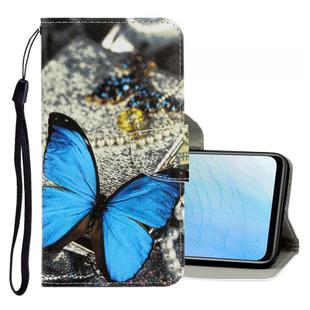 For Vivo Y19 3D Colored Drawing Horizontal Flip PU Leather Case with Holder & Card Slots & Wallet(A Butterfly)