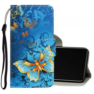 For Vivo Y50 / Y30 3D Colored Drawing Horizontal Flip PU Leather Case with Holder & Card Slots & Wallet(Jade Butterfly)