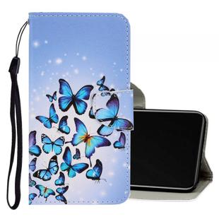 For Vivo Y50 / Y30 3D Colored Drawing Horizontal Flip PU Leather Case with Holder & Card Slots & Wallet(Multiple Butterflies)