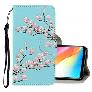For Vivo Y91 / Y95 / Y91i 3D Colored Drawing Horizontal Flip PU Leather Case with Holder & Card Slots & Wallet(Magnolia)
