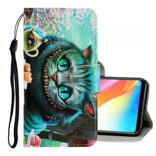For Vivo Y91 / Y95 / Y91i 3D Colored Drawing Horizontal Flip PU Leather Case with Holder & Card Slots & Wallet(Green Eyes)